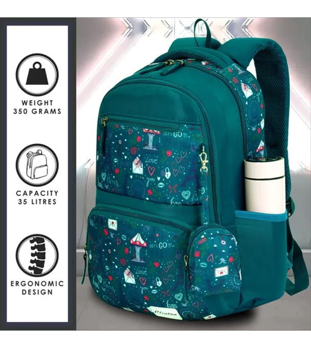 Espiral CLINTON Herschel Kids Heritage Backpack for Teenager School Bag Baby Cartoon Backpack Boys Girls Stitch Laptop Travel Bags (17") 