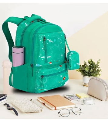 Espiral CLINTON Outer Space Planets Moon Stars Universe Toddler Kid Boys Girls Children's School Bags, School Bags for Boys and Girls With Coin Purse