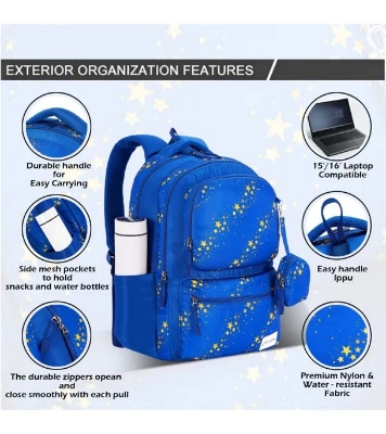 Shiny Star Print Children School Bags For Kids Satchel Primary Orthopedic Backpacks Angle Book Schoolbag with Coin Purse 