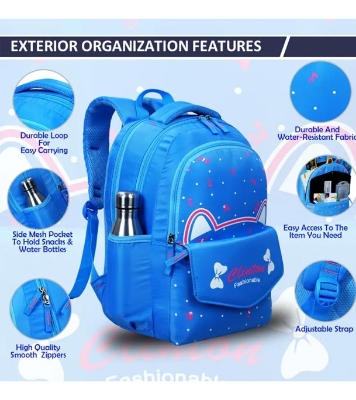 Espiral CLINTON Fashionable Cute Stitch Backpack for Teenager School Bag Baby Cartoon Backpack Boys Girls Stitch Laptop Travel Bags (Hight 17") 