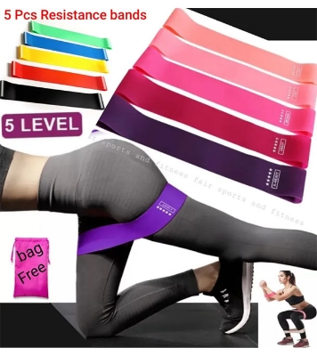 5Pieces Resistance Bands Skin Friendly Resistance