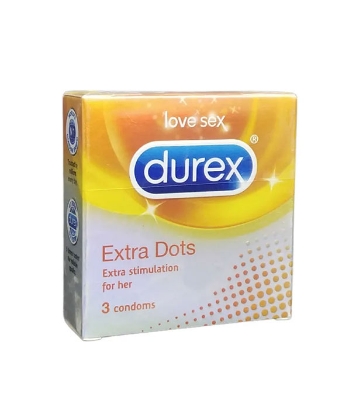 Buy DUREX Extra Dots 3N Condoms India 