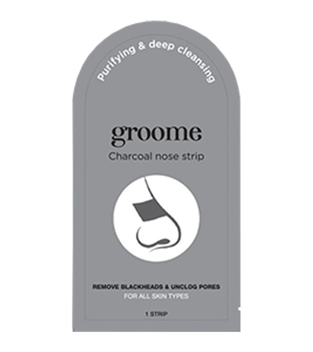 Groome Charcoal Purifying &Deep Cleansing Nose Strips (Monthly Pack)6 Pcs