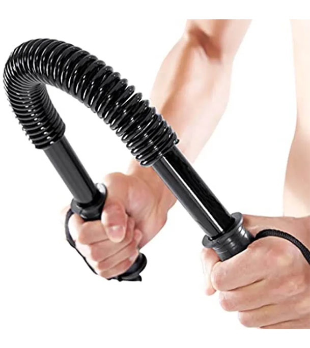 Picture of 30 kg Power Twister Bar Arm Shoulder Builder Spring Exercise Chest and Bicep Blaster - Black