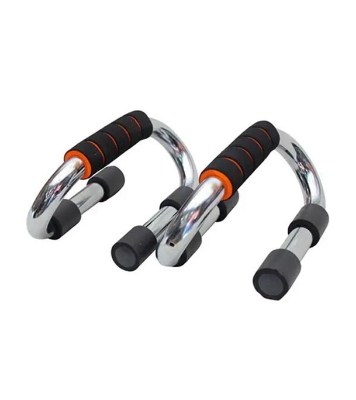 Push Up Bars - Black and Silver