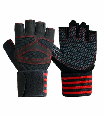 Picture of 1pair Fitness Gloves Blue/Black Half For Gym And Sports