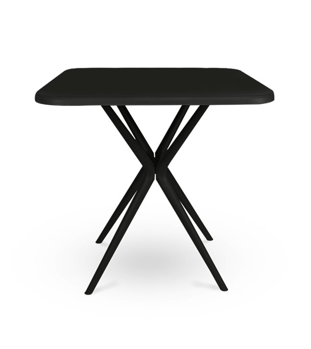 Buy Restaurant Table Square 4 Seated P/L Black Online at Best Price