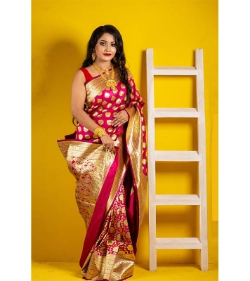Buy Women's Benaroshi Katan Saree at Best Price In Bangladesh