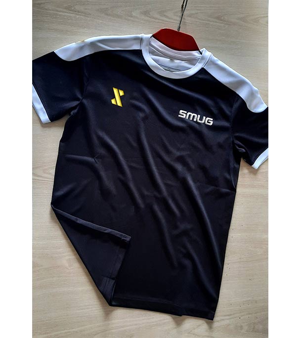 Picture of SMUG Stylish T-shirt Comfortable - New Contrast Design Black