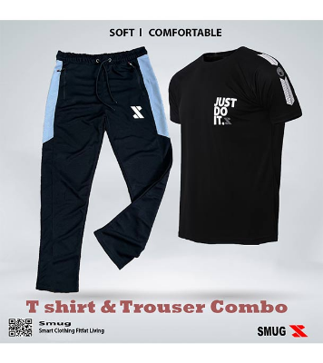 Picture of SMUG Stylish T shirt and Trouser Set For men - Soft and Comfortable - Joggers For Men