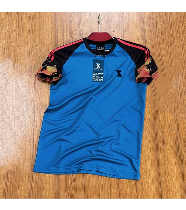 Picture of SMUG Premium Contrast t-shirt Fabric soft and comfortable - Blue