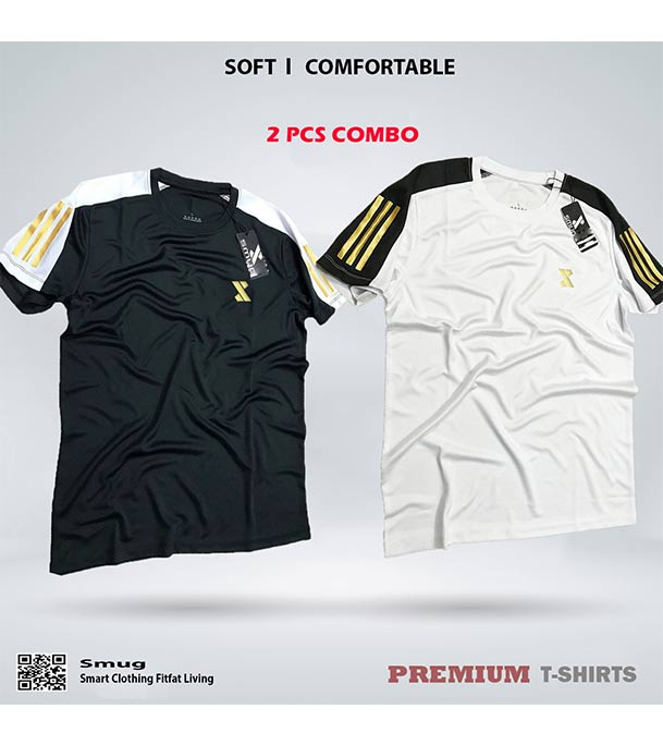 Picture of SMUG Premium Combo T-shirt Fabric soft and comfortable - Black , White