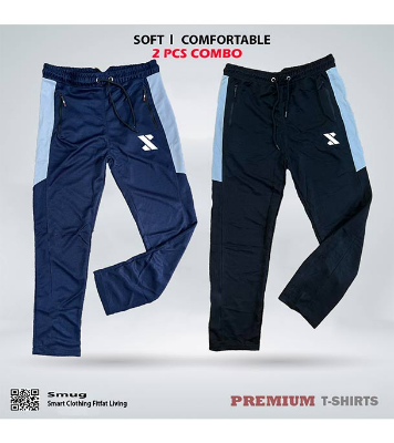 Picture of SMUG Stylish Trouser Combo - Fabric soft and comfortable - Black and Navy - Trouser For Men