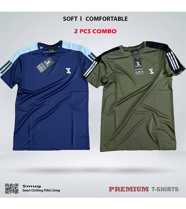 Picture of Smug Premium T-Shirt Fabric Soft and Comfortable-Combo-Jalpai, Navy