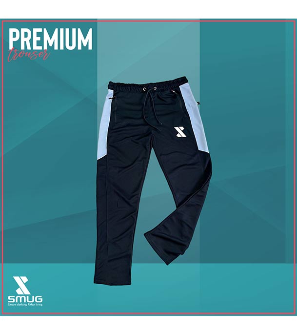 Picture of SMUG Stylish Trouser (China) Fabric soft and comfortable- Black - Trouser For Men