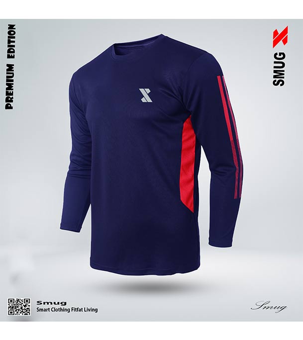 Picture of SMUG Premium Full Sleeve Contrast T-shirt Fabric soft and comfortable