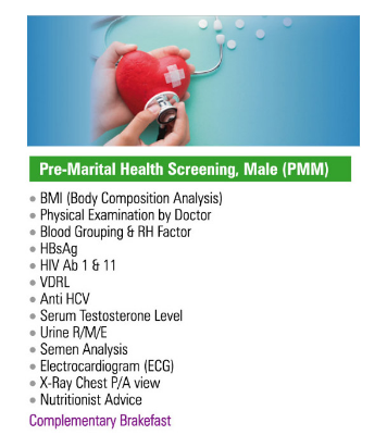 Pre-Marital Health Screening, MALE(PMM)