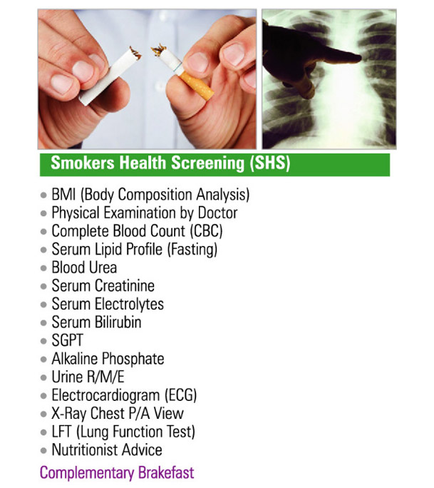 Buy Smokers Health Screening (SHS)  Online