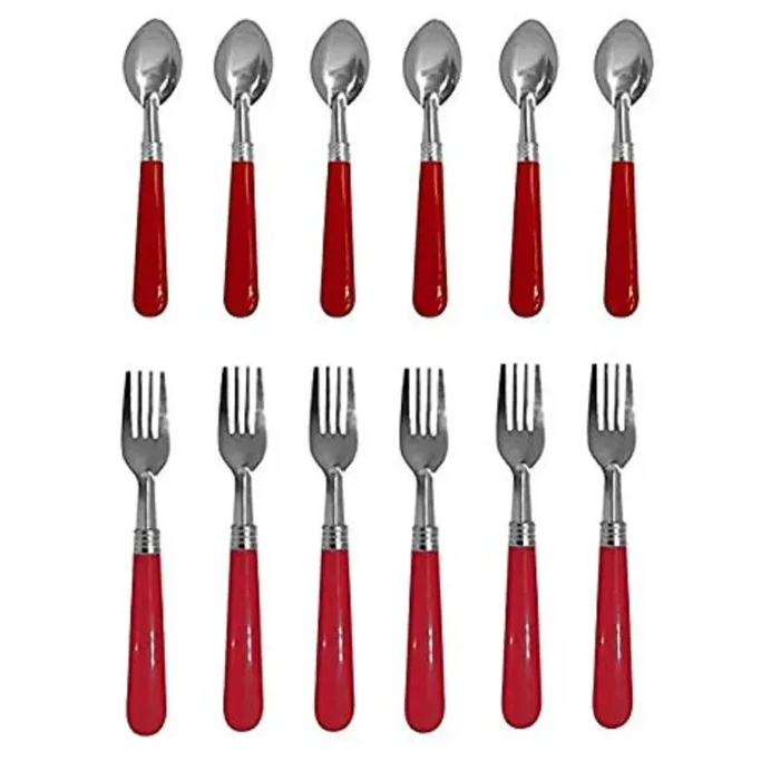 Picture of Spoon Set/ Cutlery Set/ HIGH QUALITY Stainless Steel Spoon Set 12-Pieces (Tea Spoon 6-Pieces & Fork Spoon 6-Pieces)