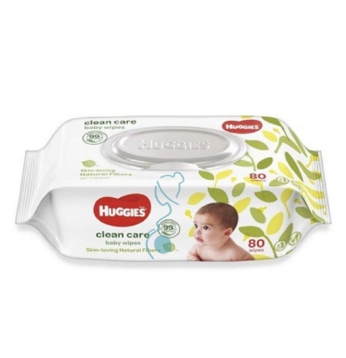 Picture of Huggies Clean Care Baby Wipes 80pcs