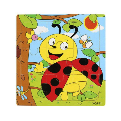 Picture of Cartoon Animal Wooden Puzzle Board Toys (5.5X5.5) Inch