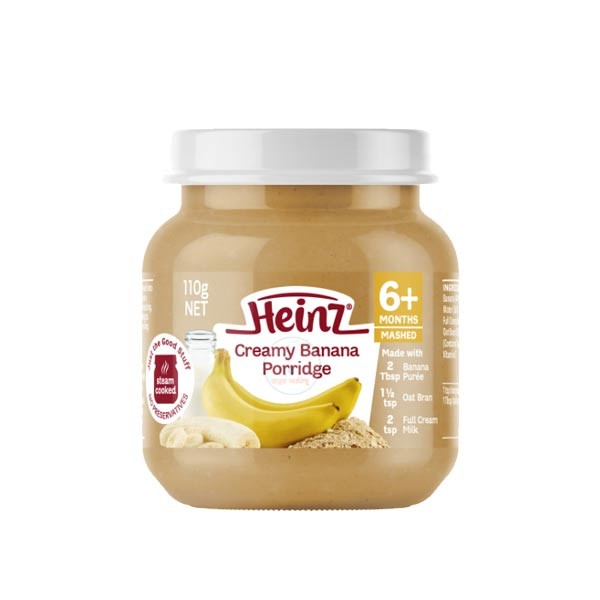 Picture of Heinz Creamy Banana Porridge Puree From 6+ Months 110g