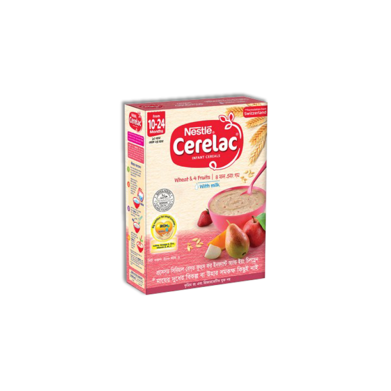 Picture of Nestle Cerelac Wheat & 4 Fruits From 10-24 Months 400g