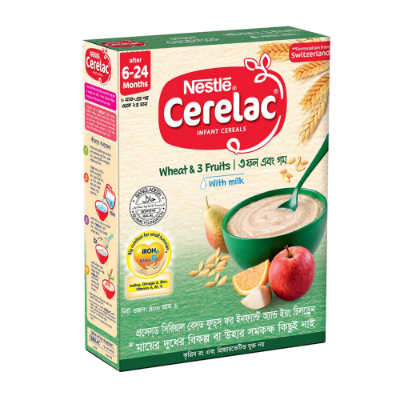 Picture of Nestle Cerelac Wheat & 3 Fruits From 6-24 Months 400g