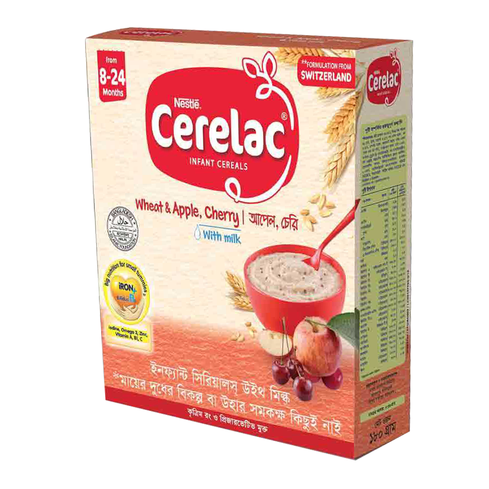 Picture of Nestle Cerelac Wheat & Apple, Cherry From 8-24 Months 400gm