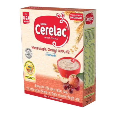 Picture of Nestle Cerelac Wheat & Apple, Cherry From 8-24 Months 400gm