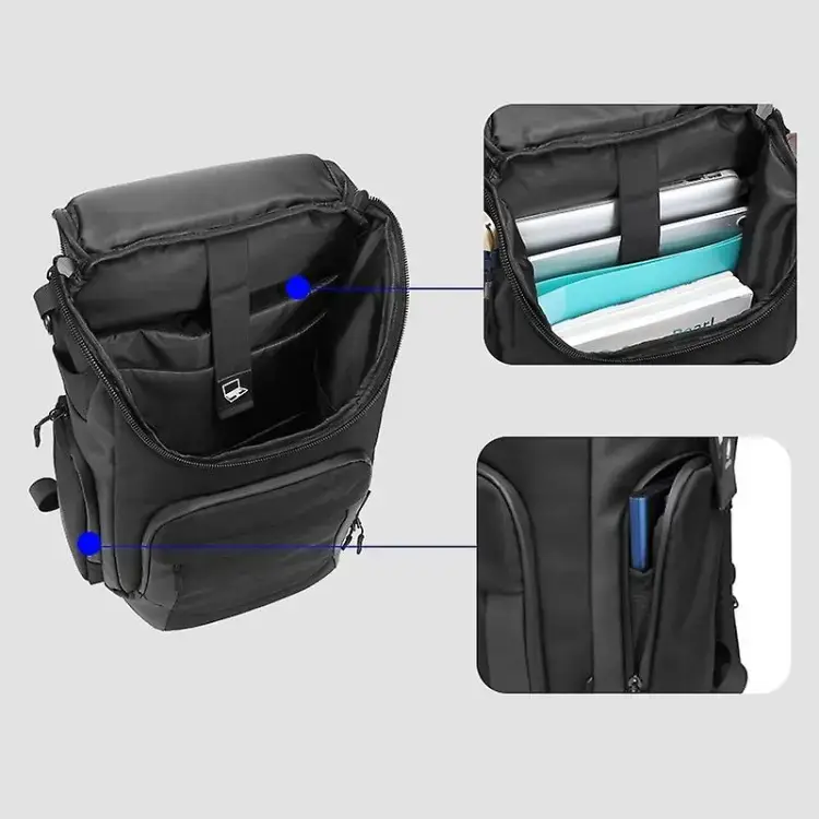 OZUKO 9409S Unisex School Collage Large Capacity Waterproof Laptop Backpack Business Travel Bag USB Charging