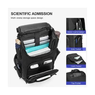 OZUKO 9409S Unisex School Collage Large Capacity Waterproof Laptop Backpack Business Travel Bag USB Charging