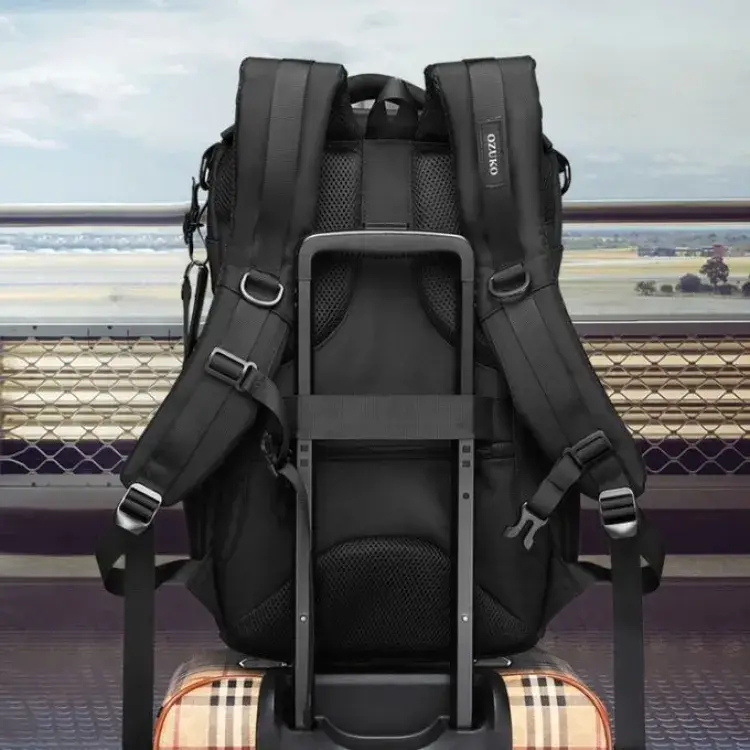 OZUKO 9409S Unisex School Collage Large Capacity Waterproof Laptop Backpack Business Travel Bag USB Charging