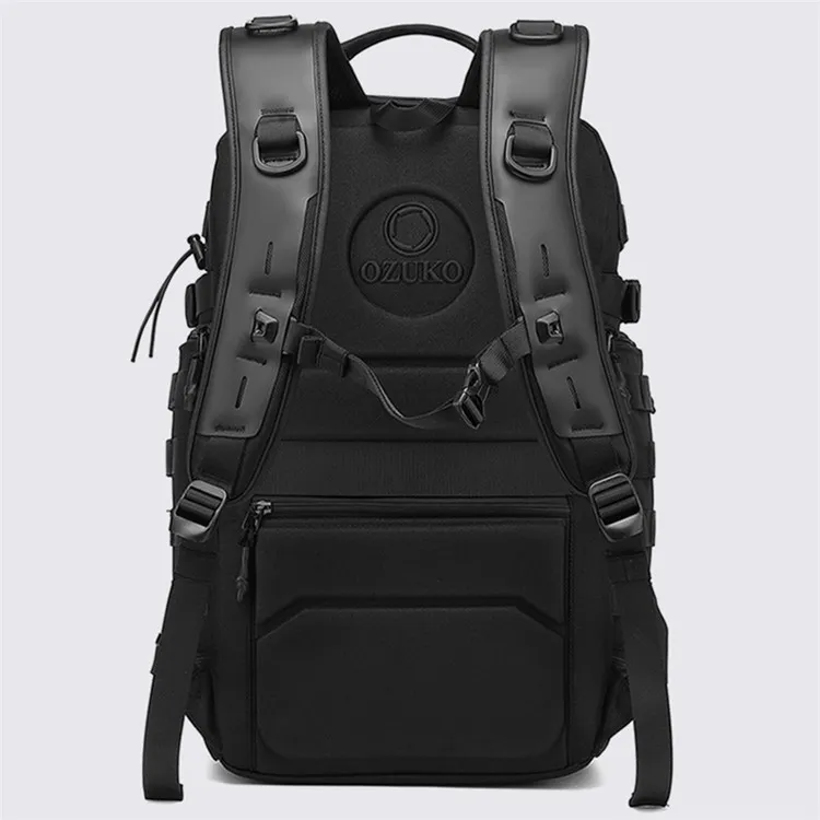 OZUKO 9601 Travel Backpack Men 15.6 Inches Laptop Backpack Waterproof Hiking Fitness School Backpack