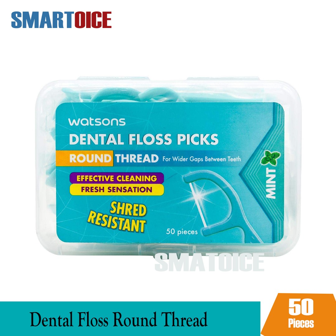 Buy Watsons Round Thread Mint Dental Floss Picks 50 Pieces Box in Bangladesh at Best Prices 