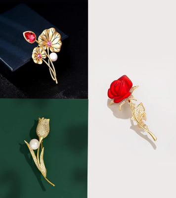 Picture of 3 PCS Brooch Combo For Girls and Women 