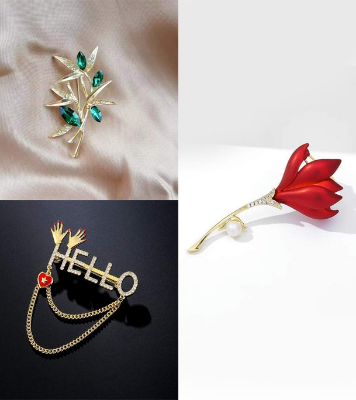 Picture of 3 PCS Brooch Combo For Girls and Women 