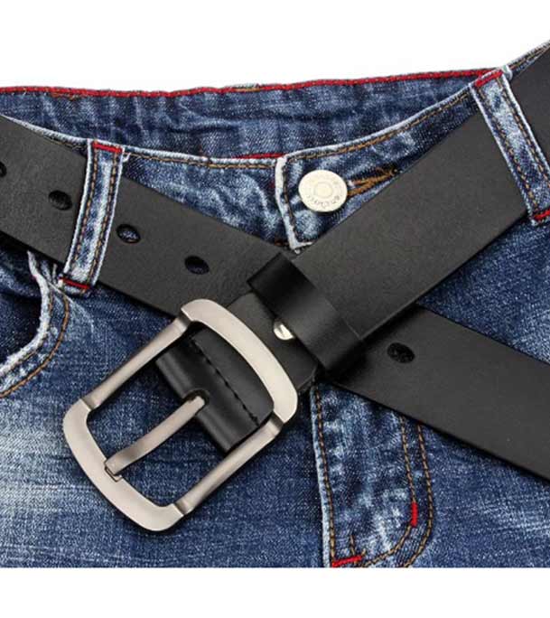 Picture of Genuine Leather Belt and Artificial Stylish Long Wallet Combo