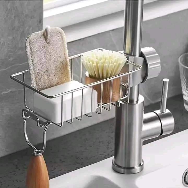 Buy Stainless Steel Faucet Rack Kitchen Sink Organizer Holder-1Pcs at Best Price In Bangladesh