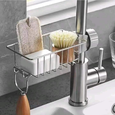 Buy Stainless Steel Faucet Rack Kitchen Sink Organizer Holder-1Pcs at Best Price In Bangladesh