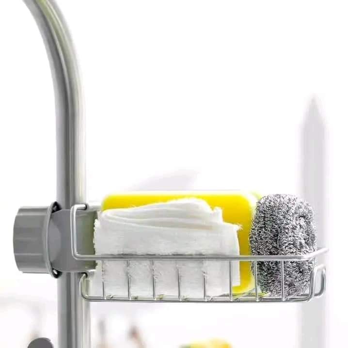 Buy Stainless Steel Faucet Rack Kitchen Sink Organizer Holder-1Pcs at Best Price In Bangladesh