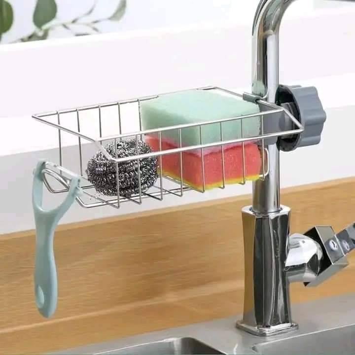 Buy Stainless Steel Faucet Rack Kitchen Sink Organizer Holder-1Pcs at Best Price In Bangladesh