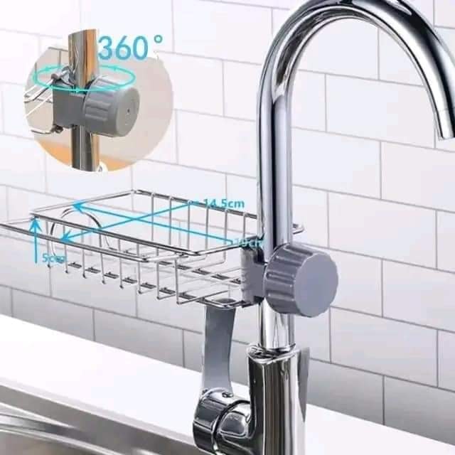 Buy Stainless Steel Faucet Rack Kitchen Sink Organizer Holder-1Pcs at Best Price In Bangladesh