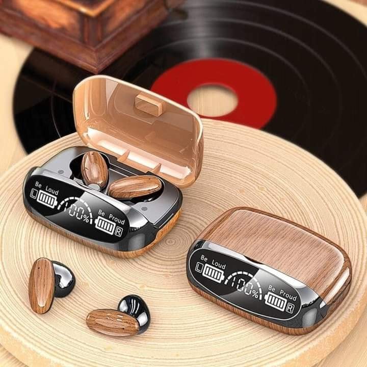 Buy M35 Tws Wood Grain Bluetooth Earphone Led Display 9D Stereo Sound Music Headphone Wireless Earbuds Touch Control Sport Earphone With Mic - Bluetooth Headphone at Best Price In Bangladesh