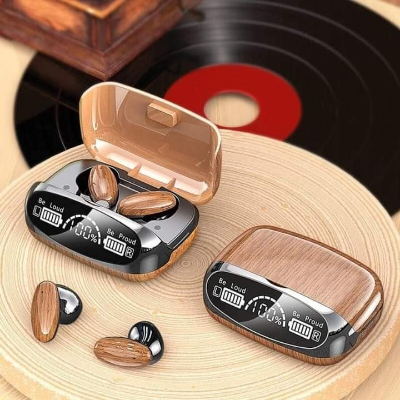 Buy M35 Tws Wood Grain Bluetooth Earphone Led Display 9D Stereo Sound Music Headphone Wireless Earbuds Touch Control Sport Earphone With Mic - Bluetooth Headphone at Best Price In Bangladesh