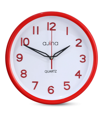 Buy Ajina Tune Wall Clock With Digit Round Red Online	