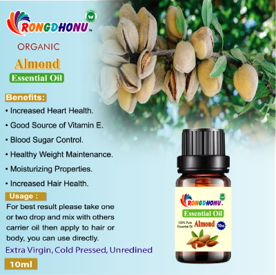 Buy Almond (Kath Badam) Essential Oil (বাদাম (কাঠ বাদাম) এসেনশিয়াল অয়েল) -10ml Online at Best Price