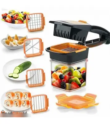 Buy  Nicer dicer Multi-function Fast 5 in 1 Food Fruit Vegetable Onion Cutter Slicer Chopper Kitchen Tools at Best Price In Bangladesh