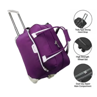 Buy H.T.S Large Capacity 20" Traveling Duffel Trolley Bag – Purple at Best Prices in Bangladesh