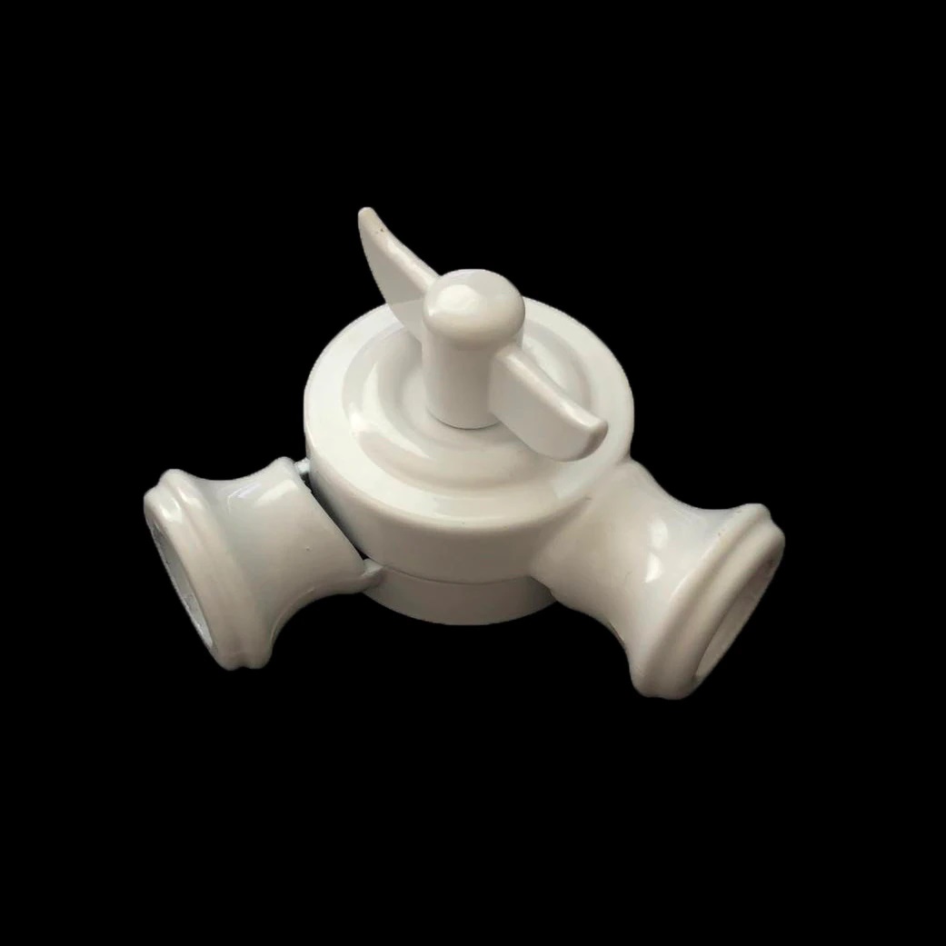 Picture of Light fittings. Electric light accessory. Zinc Alloy M10 inner teeth double two-pass two way steering joint Rotating rocker wall lamp floor lamp universal accessories. Light fittings accessories. By Mallik tracing (one white color)